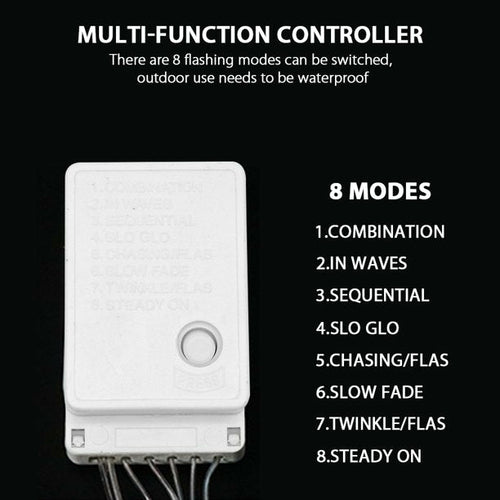 Christmas Lights Outdoor Decorations 100 LED 33Ft 8 Modes